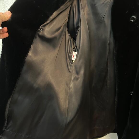 Vintage Retro Outerlayers Faux Fur Colorblock Coat Women's Size 9-10 - Picture 8 of 11